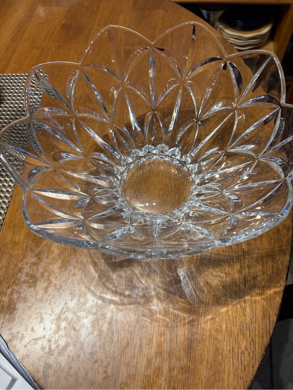 Lenox Shooting Star full lead crystal bowl 12”  like new